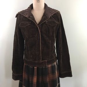 J. Crew Corduroy Sweater Collar Espresso Jacket Md